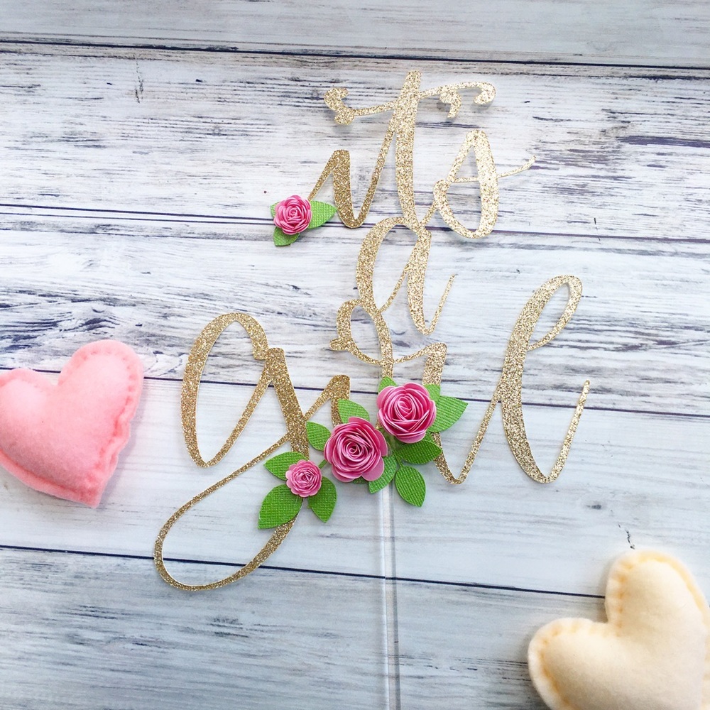 It’s a girl cake topper